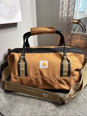Carhartt Brown Canvas Duffel with Black Trim
